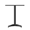 Flash Furniture Mellie 23.5'' Black Square Metal Indoor-Outdoor Table with Base TLH-053-1-BK-GG - alternate 2